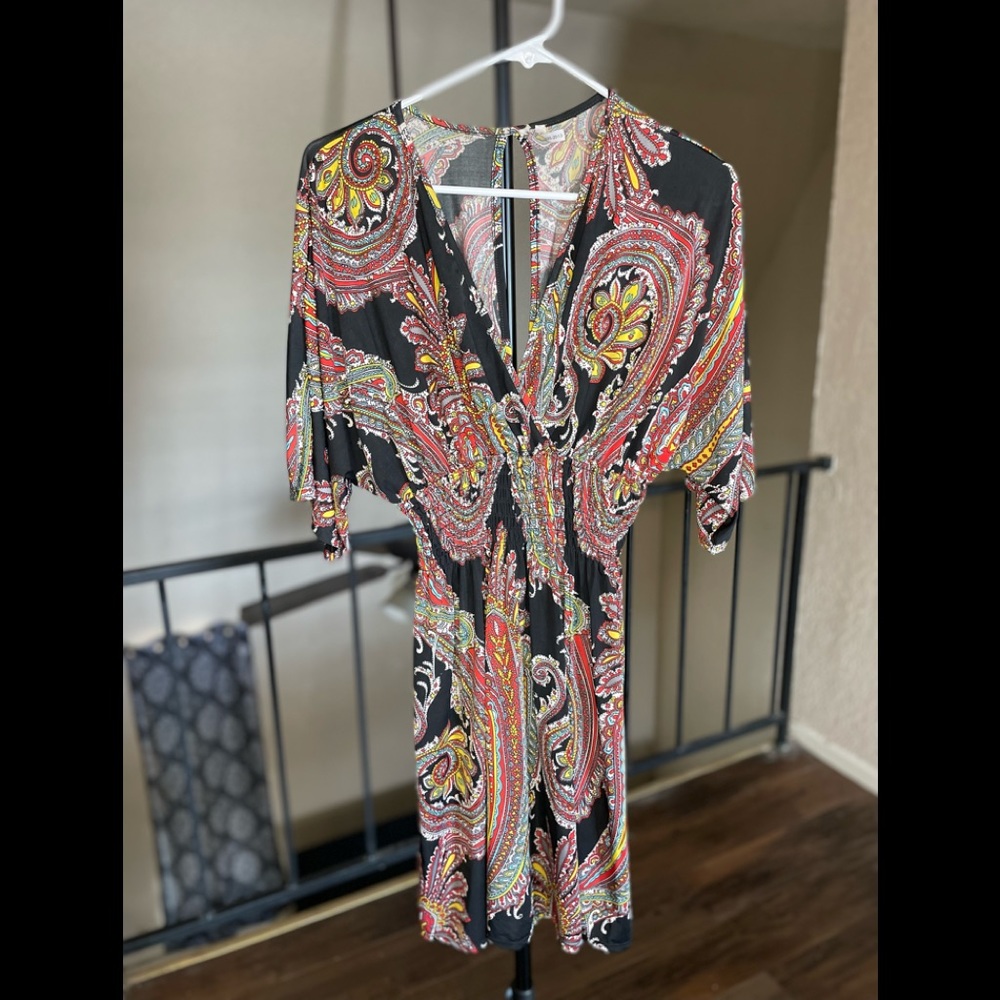 Plunge neck dress